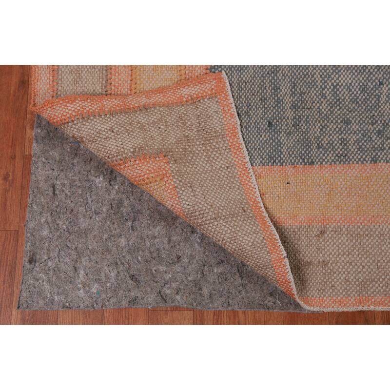 Hand Woven Oriental 100% Jute Carpet Southwestern Modern Multi-Colored Kilim Area Rug - 12' 10'' X 10' 6''