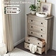 preview thumbnail 8 of 26, 48" Tall Farmhouse 5 Drawer Wood Dresser, Chest of Drawers for Bedroom