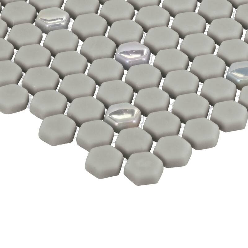 Daltile Starcastle 5/8" Mini Hexagon Glass Wall and Floor Mosaic (15 PC Per Carton) (13.80 SQFT Per Carton)