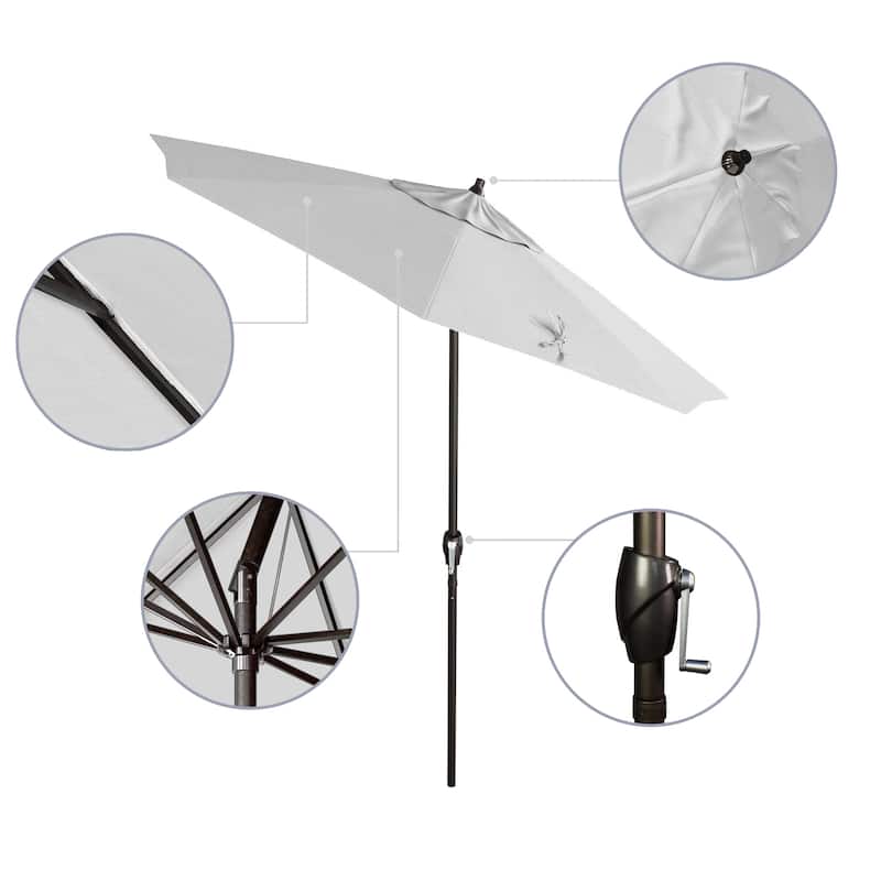 North Bend 7.5 Crank Lift Auto Tilt Patio Umbrella with Outdoor Rated Olefin Fabric by Havenside Home