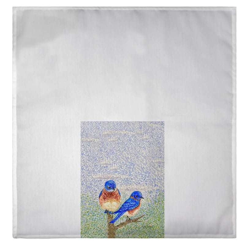 Two Blue Birds Guest Towel - 20x20