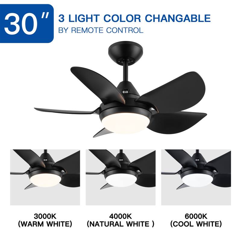 30 In Intergrated LED Ceiling Fan Lighting with Blade