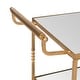 preview thumbnail 4 of 3, SAFAVIEH Aurelius Gold/ Mirror Top Bar Cart - 29.8" x 15.8" x 33.6"