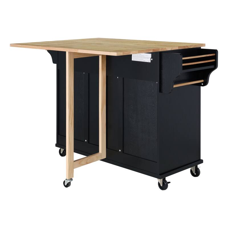 Cambridge Natural Wood Top Kitchen Island