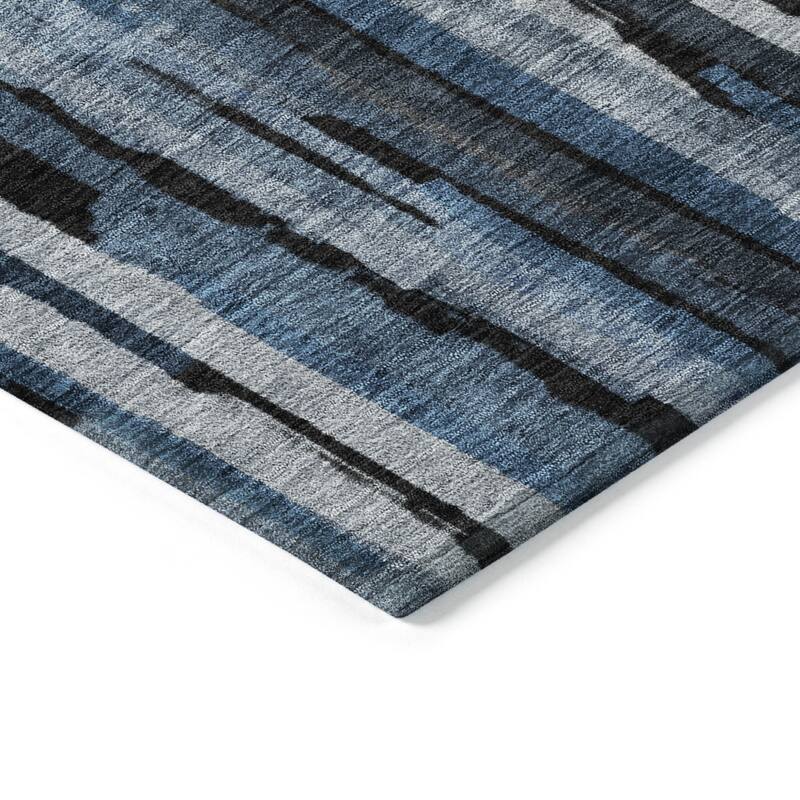 HomeRoots Striped Transitional Rectangle Outdoor Rug