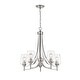 preview thumbnail 2 of 1, Joliet 5 Light Chandelier in Brushed Nickel
