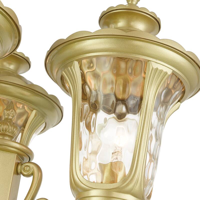 Livex Lighting Oxford 3 Light 87" Tall Outdoor Multi Head Post Light