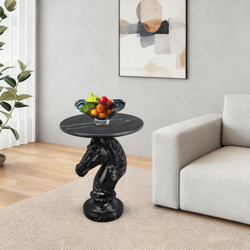 Horse Head Accent Table Animal Statue End Tables Livingroom