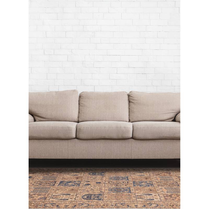 ECARPETGALLERY Hand-knotted Kayseri Vintage Brown Wool Rug - 6'9 x 9'9