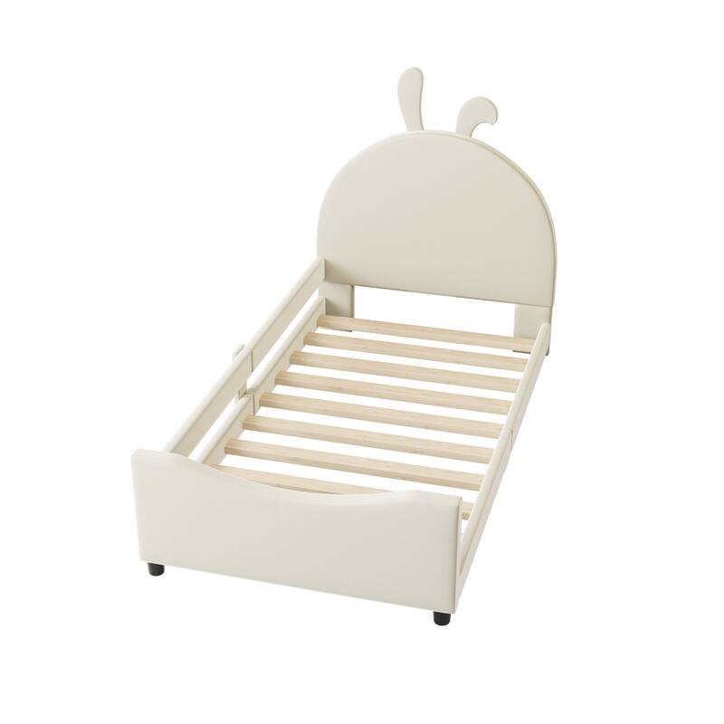 Twin Size Upholstered Daybed with Headboard