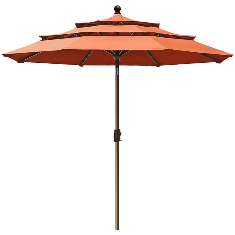 Tradesparker Multicolor Sunbrella 9ft/10x6.5ft Patio Market Outdoor Table Umbrella