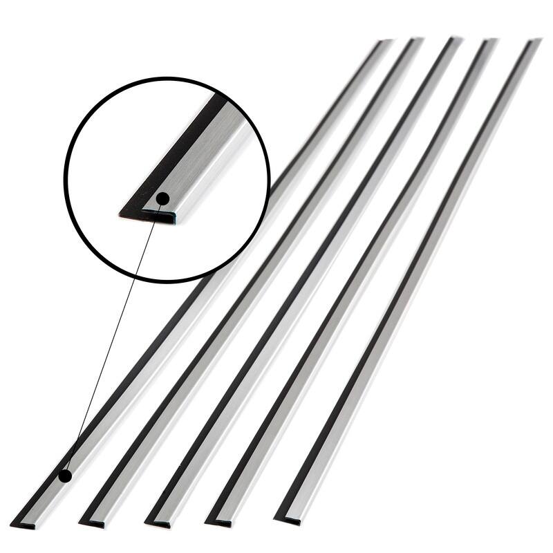 FASÄDE 47 in. Decorative Vinyl J Trim in Brushed Aluminum (5 Pack) - 5 Pack