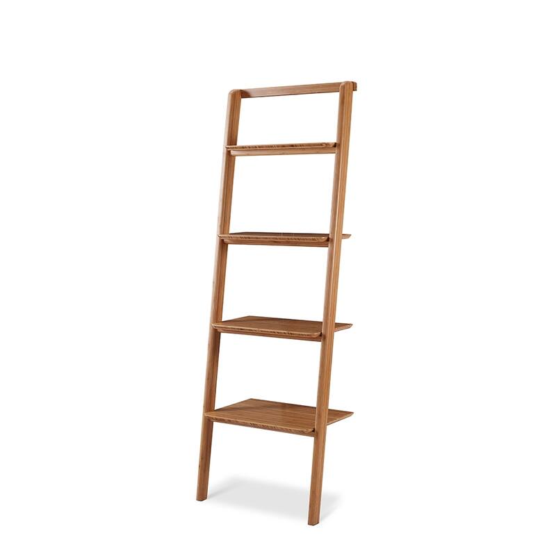 Dylan Leaning Bookshelf, Coffee
