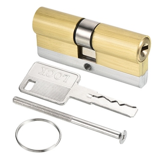 35/35 (70mm Overall) European Double Lock Cylinder Door Lock w 8 Keys ...