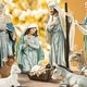 preview thumbnail 57 of 77, Glitzhome 12pcs Resin Christmas Multi/ Blue/ Ivory Nativity Figurines Set