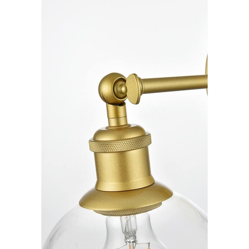 Kailey 1 Light Black and Clear Bath Sconce