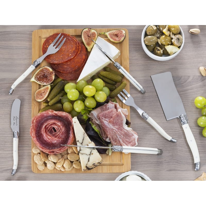French Home Laguiole Ultimate 11-Piece Charcuterie Set with Faux Ivory Handles - N/A