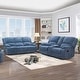 preview thumbnail 2 of 24, Roundhill Furniture Blitz Transitional 2-Piece Living Room Reclining Set, Sofa and Loveseat