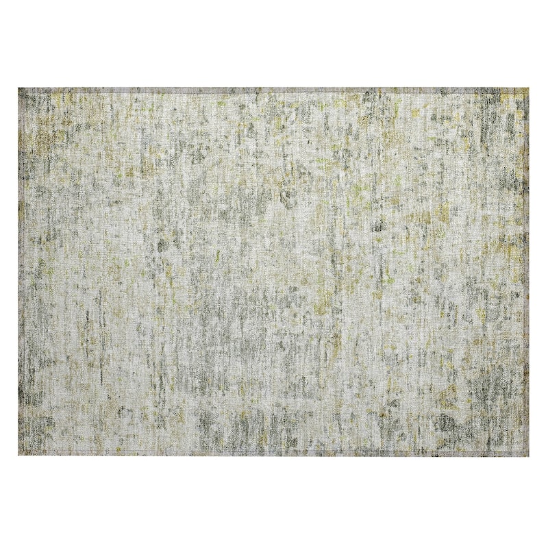 Machine Washable Indoor/ Outdoor Abstract Modern Chantille Rug