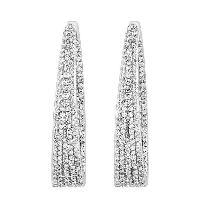 EFFY 14K White Gold Diamond Earrings