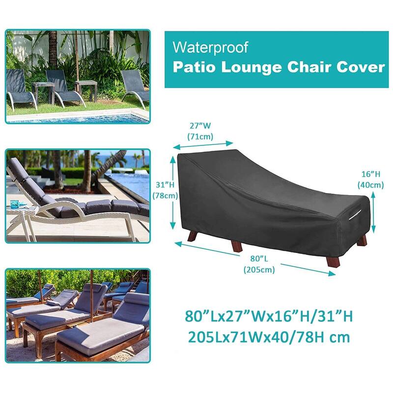 Patio Chaise Lounge Cover, Outdoor Lounge Chair Covers, Patio Furniture Covers