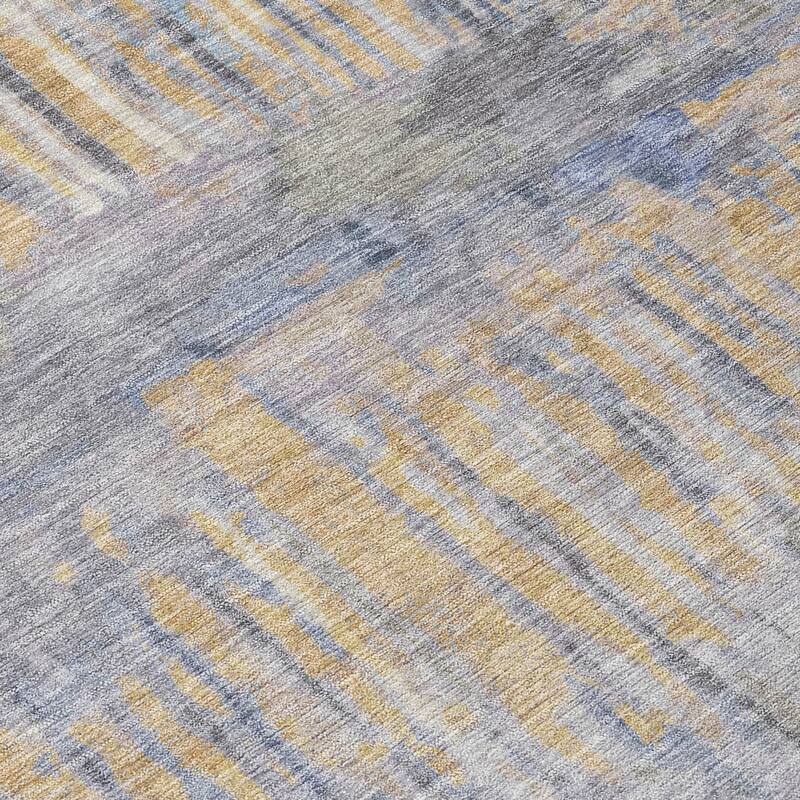 Machine Washable Indoor/ Outdoor Modern Ombre Chantille Rug