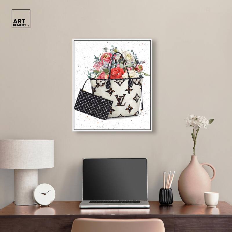 Floral Summer Bag Canvas by Art Remedy