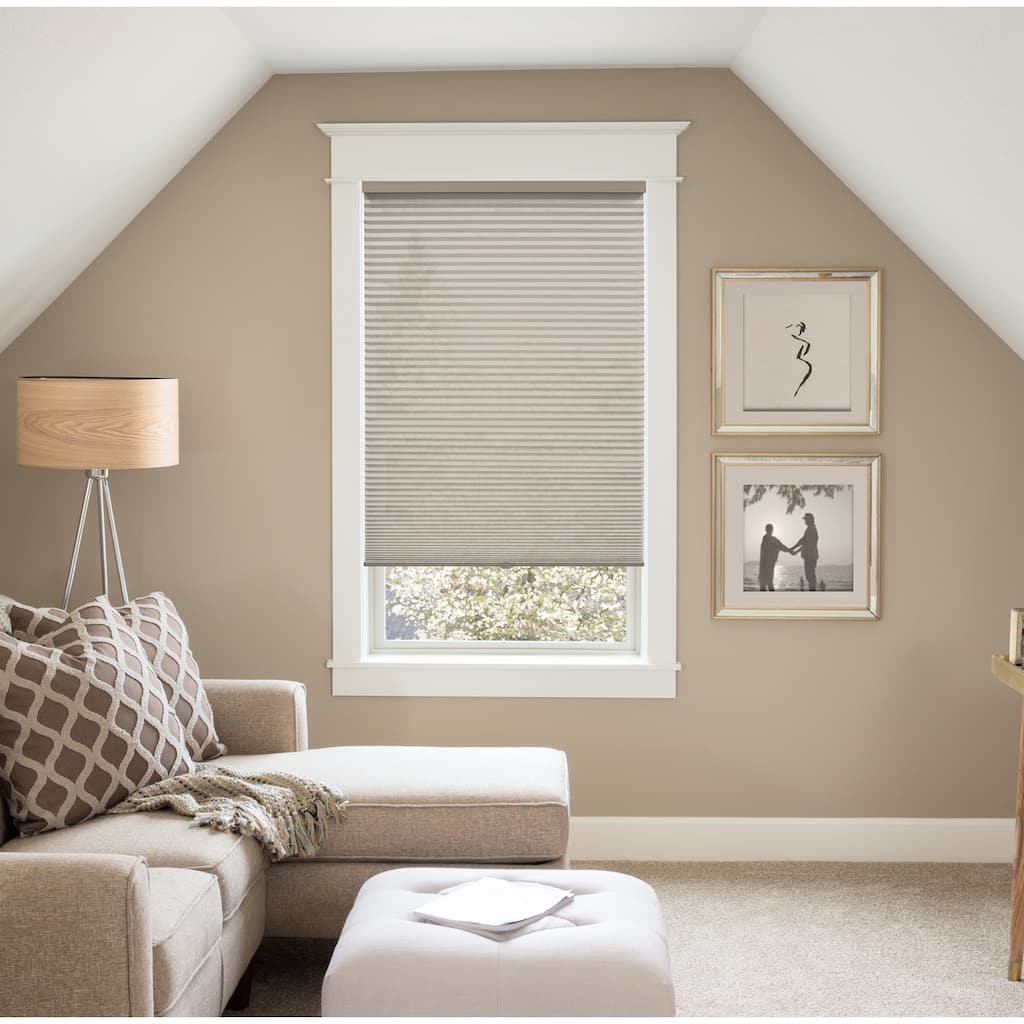 BlindsAvenue Custom 3/4" Pleat, Cordless Cellular Shades, Color Cappuccino, Light Filtering Fabric
