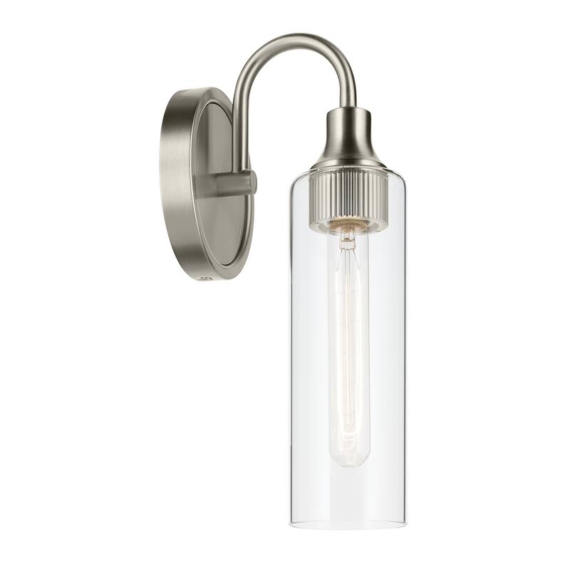 Kichler Lighting Kavi 13" 1-Light Wall Sconce with Clear Glass in Brushed Nickel
