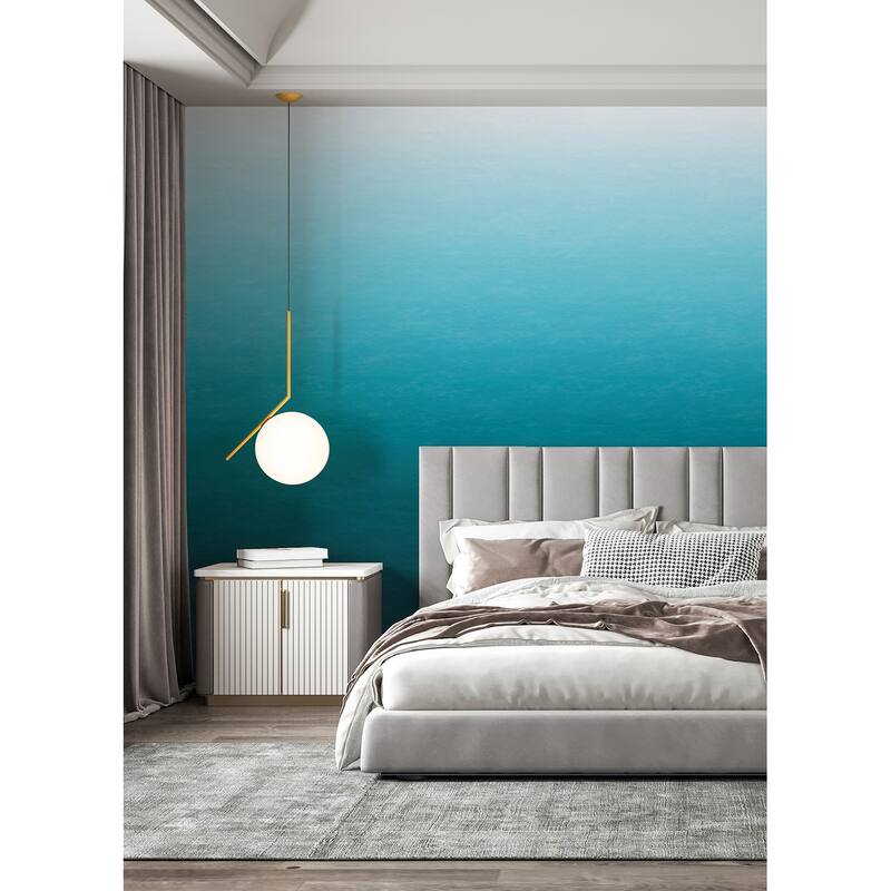 REMIX Walls by Katie Hunt Caribbean Sea Teal Blue Ombre Wall Mural