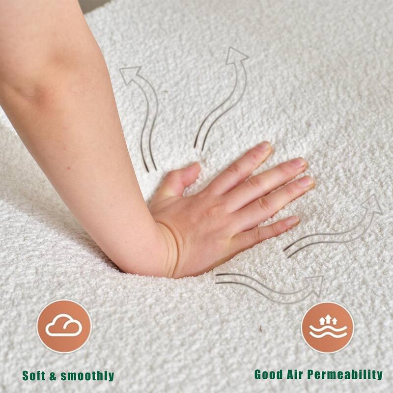 Modern Minimalist 140" L-Shape Couch ,No Assembly Required,Boucle,Modular Sofa ,Couch with Chaise