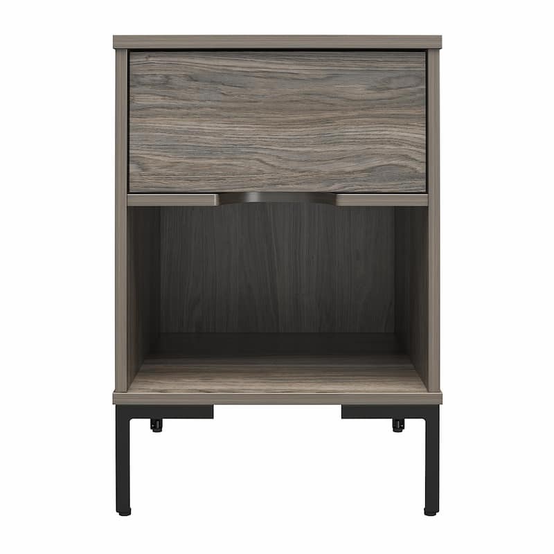 Ameriwood Home Leyden Nightstand, Weathered Oak