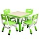 preview thumbnail 16 of 35, Kids Table and 4Chairs Set-Height Adjustable Desk Green