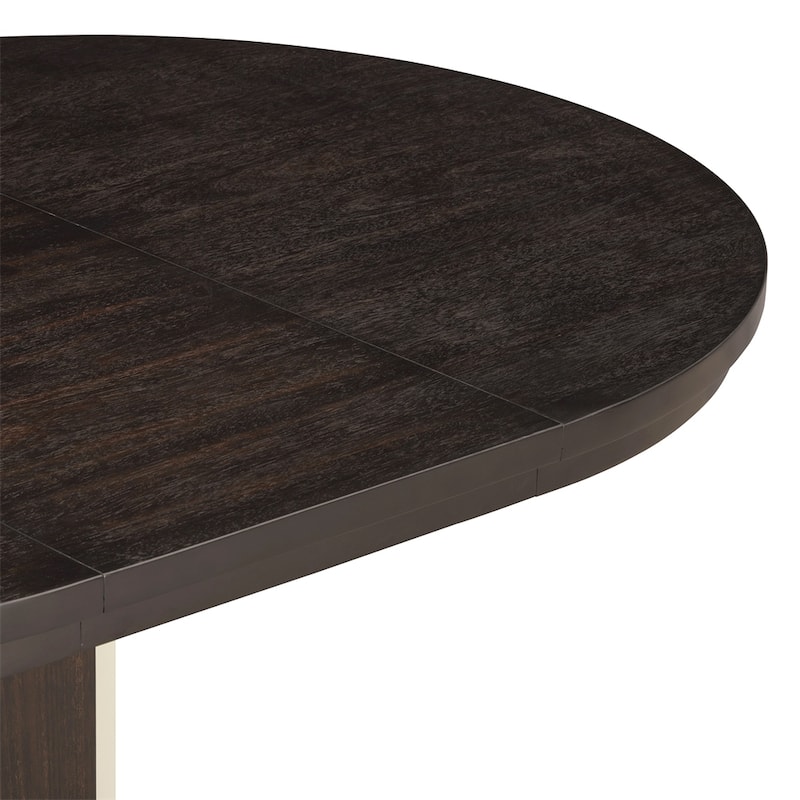Extendable Dining Table w/16" Middle Leaf,42''-58'' Oval Dining Table