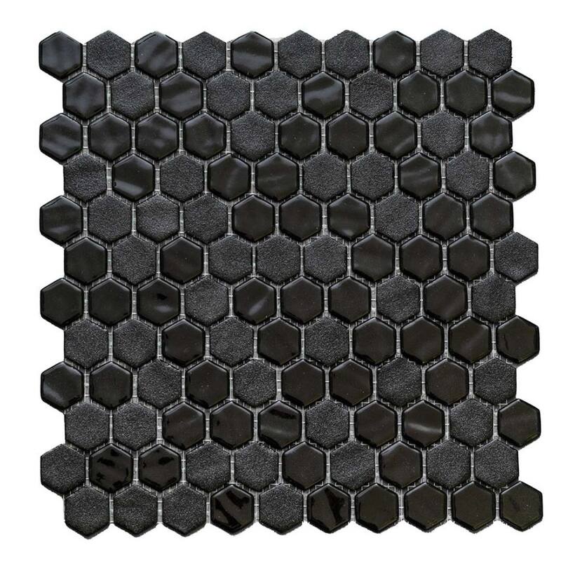 The Tile Life Eterna Hex 1x1 Glass Mosaic Floor & Backsplash Wall Tile