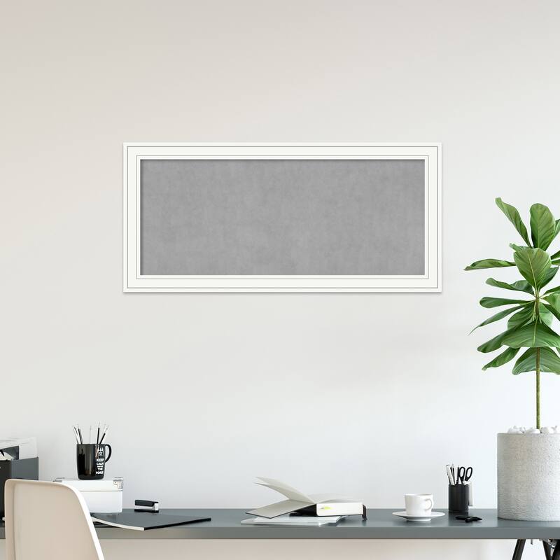 Amanti Art Craftsman White Framed Magnetic Board