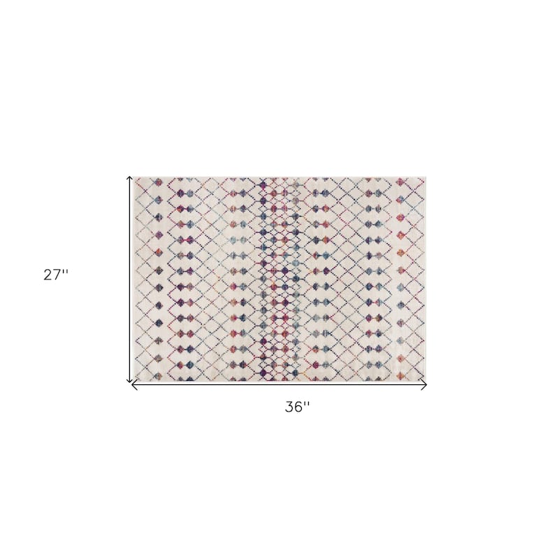 HomeRoots Geometric Modern Rectangle Area Rug - 36 in. x 27 in. x 0.4 in.