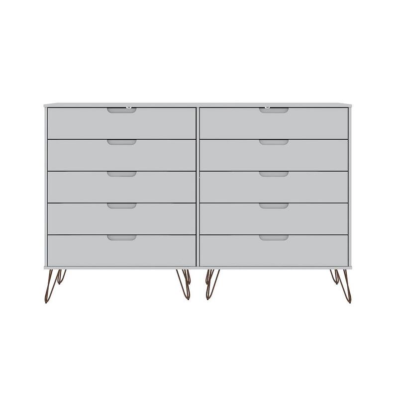 Manhattan Comfort Rockefeller 3-Piece Dresser and Nightstand Set
