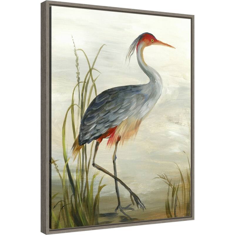 Canvas Art Framed 'Grey Heron' by Aimee Wilson