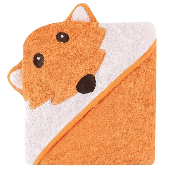 slide 1 of 1, Luvable Friends Baby Boy Cotton Animal Face Hooded Towel, Fox, One Size - Fox - One Size One Size - Fox