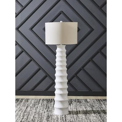 Signature Design by Ashley Veraleigh White Floor Lamp - 23" W x 23" D x 67.25" H