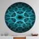 preview thumbnail 1 of 8, Designart 'Abstract blue ice flower' Oversized Modern Wall CLock 36 in. wide x 36 in. high
