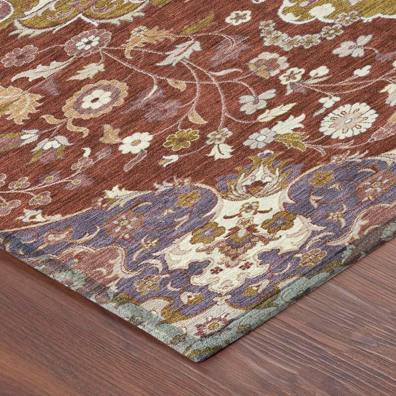 Machine Washable Indoor/ Outdoor Global Eckley Chantille Rug