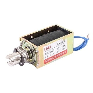 Elettromagnete DC Hechen HS-1264B 12V 55N - Tipo Push-pull, Corsa 10 Mm, Telaio Aperto, Per Serrature E Automatismi