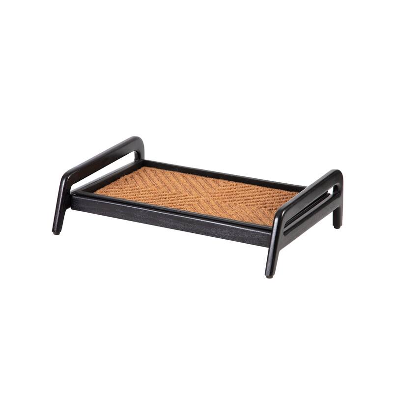 Jani Single-Tier Black Stand 2-Pair Rubber Boot Tray - Arrowhead