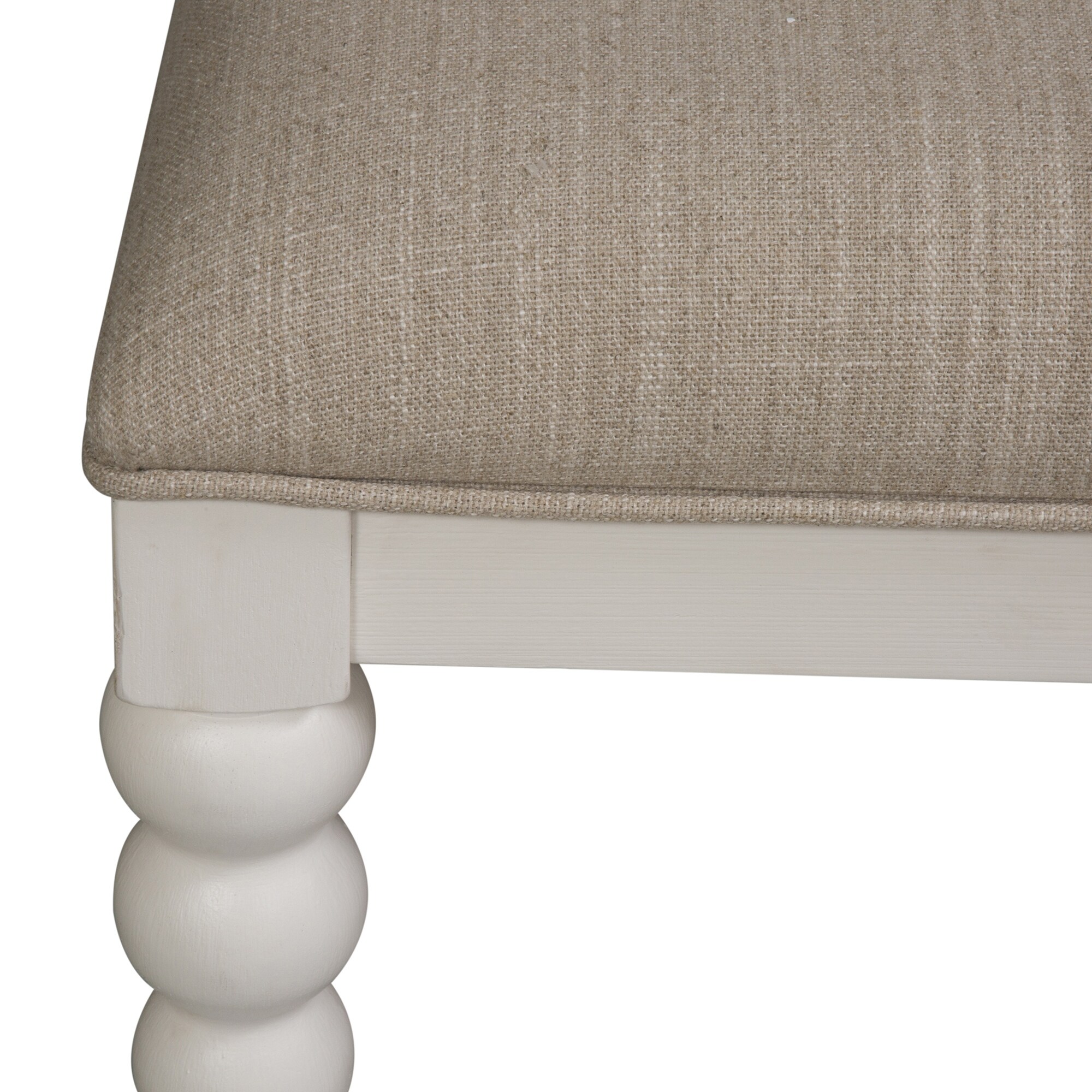 Cottage Harbor White And Linen Upholstered Dining Chair Set Of 2 On Sale Overstock 10644825