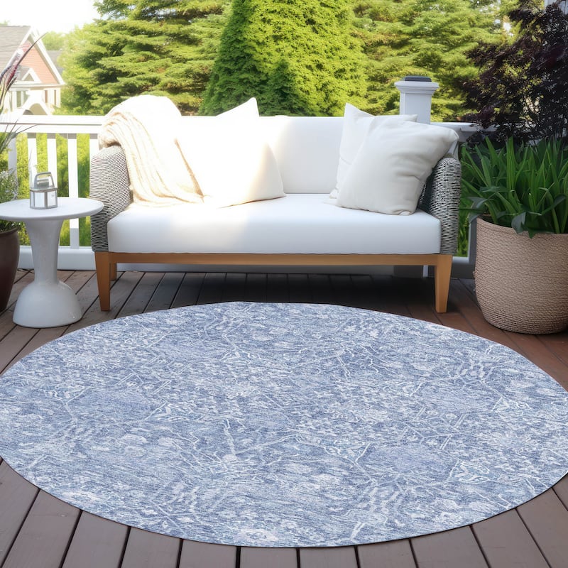 Machine Washable Indoor/ Outdoor Vintage Boho Chantille Rug