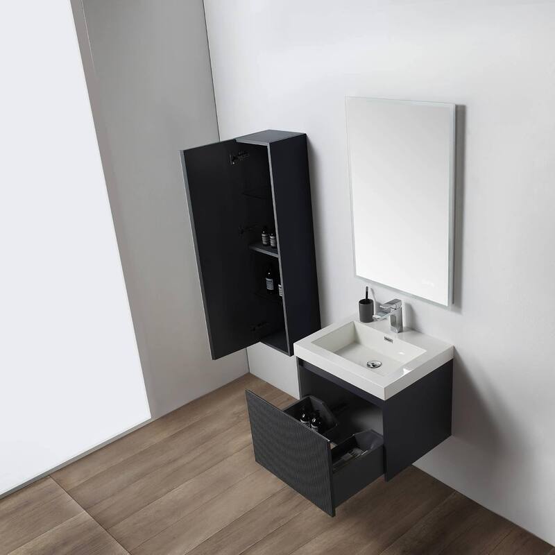 Blossom Positano 24" Floating Vanity with Sink & Side Cabinet