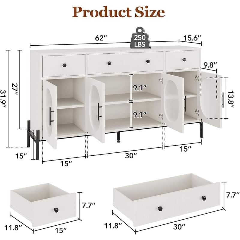 Buffet Cabinet with Storage,Large Sideboard Cabinet,Coffee Bar Cabinets