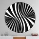 preview thumbnail 7 of 7, Designart 'Black and White Spiral' Oversized Modern Wall CLock